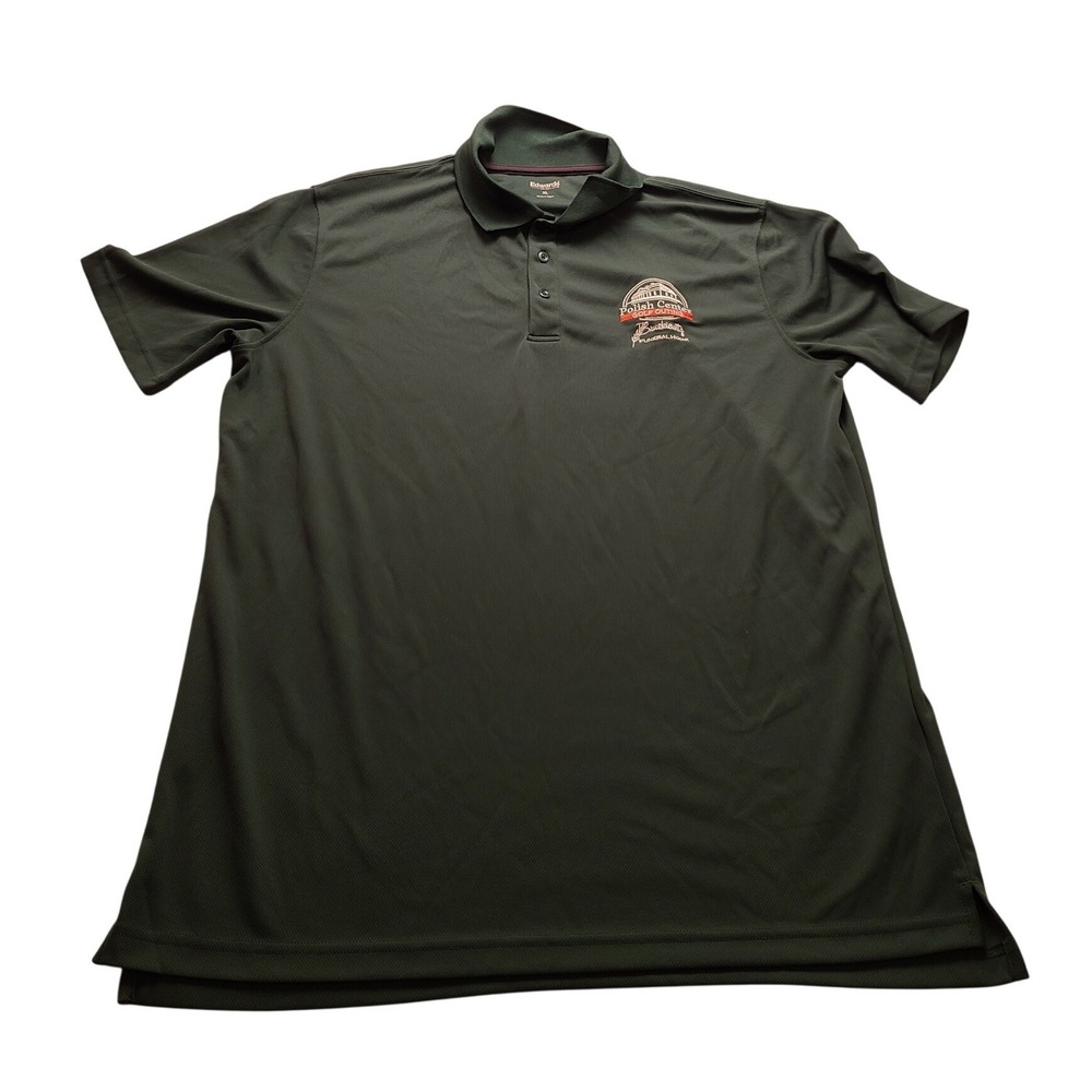 Edwards Men's XL Green Polish Center Golf Outing Performance Mesh Polo Shirt